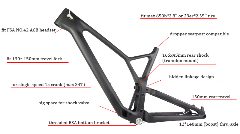 trial mountain bike frame specification