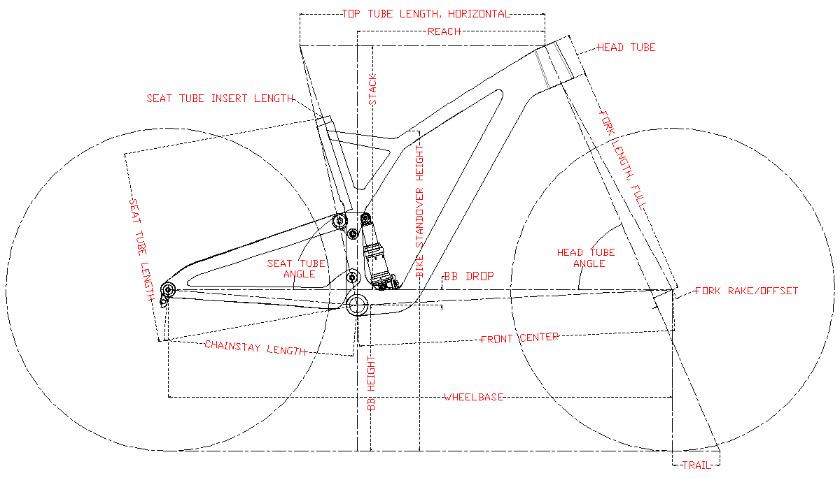 trial mountain bike frame geometry