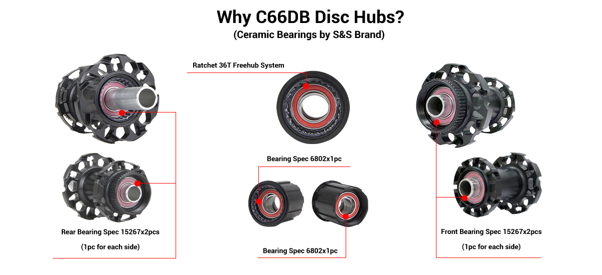 C66DB carbon hubs specification