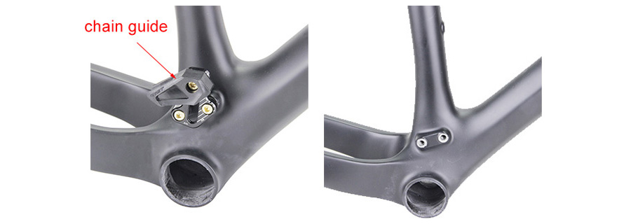 xc hardtail mtb frame chain guide