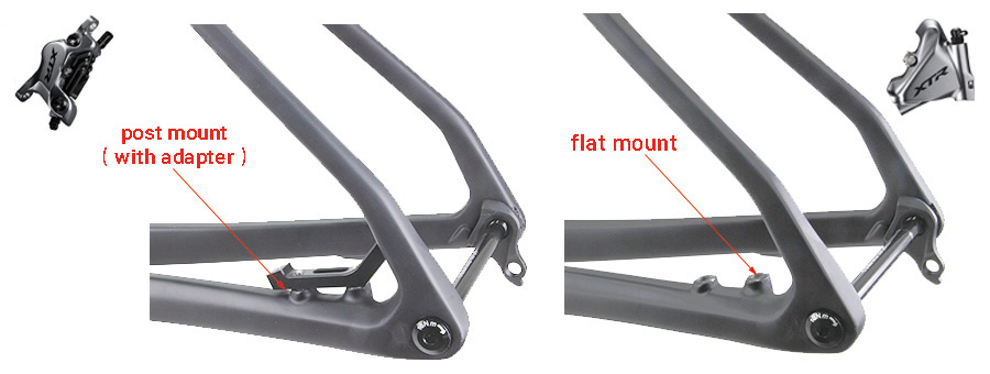 xc hardtail mtb frame flat mount post mount