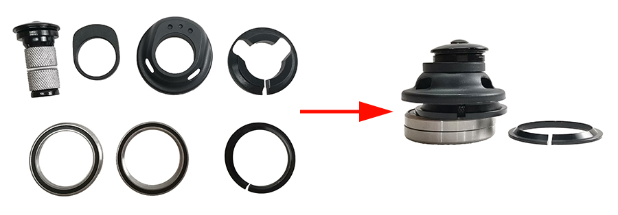 Headset & Spacers for ebike frame LCE930