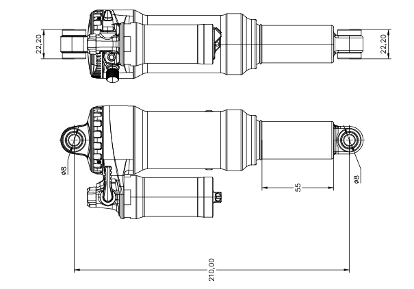 eMTB frame LCE971 Compatible Rear Shock Size
