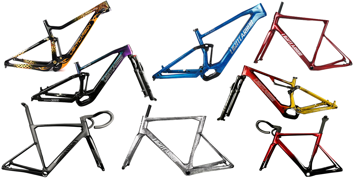 click to see more pictures of LightCarbon painted frames