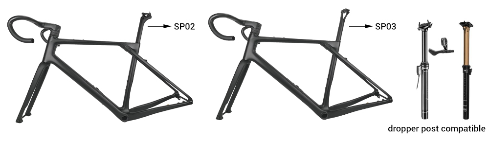 SP02 and SP03 carbon seat post optional